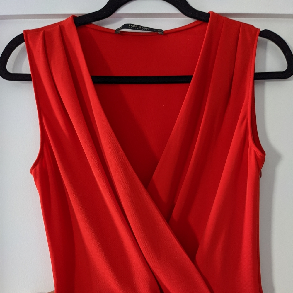 Red Zara short luxurious jumpsuit